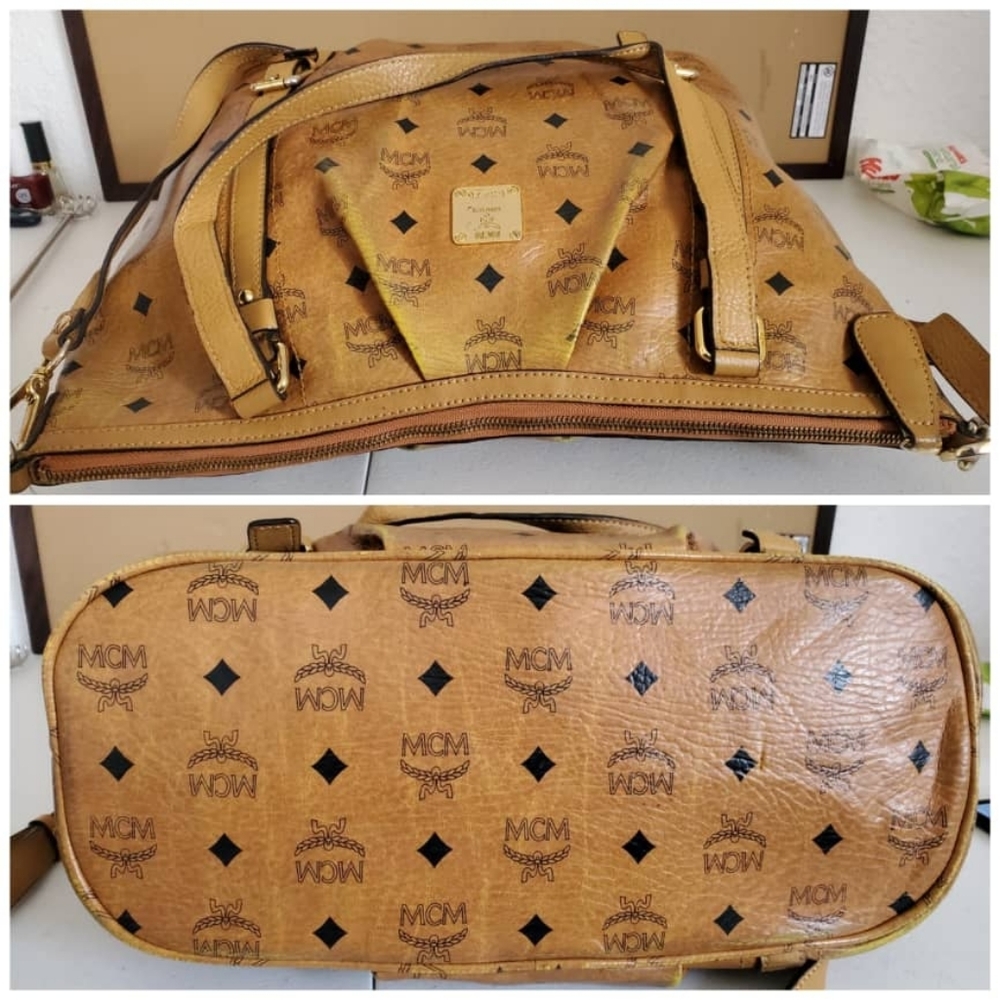 MCM Cognac Visetos shoudler Bag - Picture 12 of 14